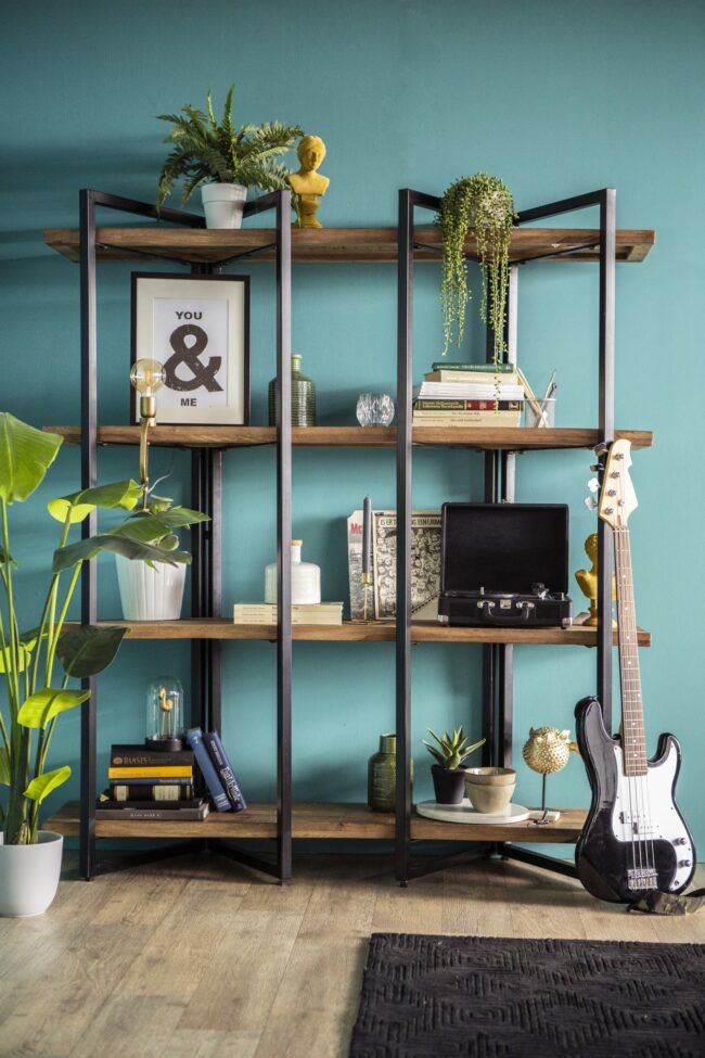 BOOKCASE EDDY HIGH NATURAL 160X44X180CM - Image 3