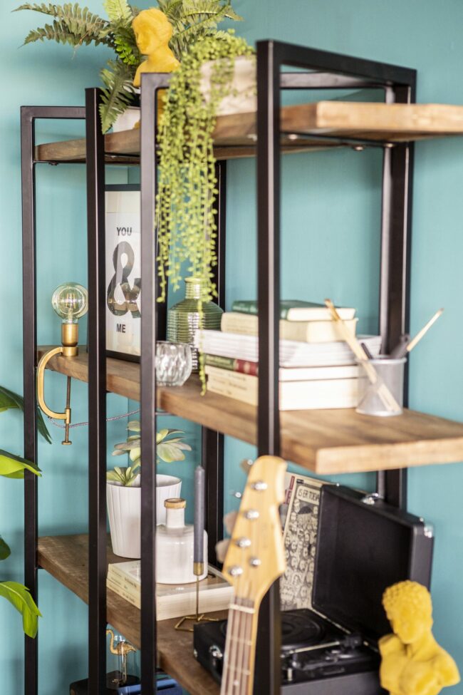 BOOKCASE EDDY HIGH NATURAL 160X44X180CM - Image 4