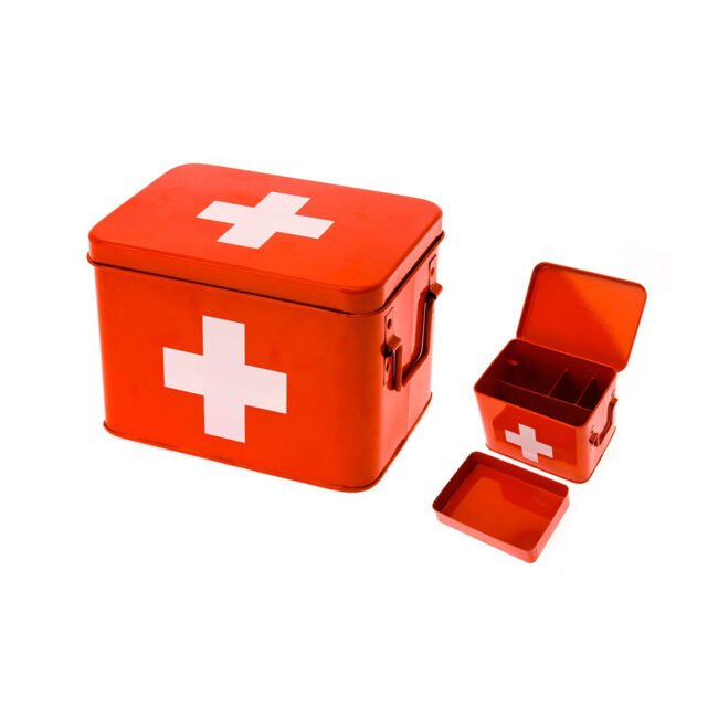 MEDICINE BOX RED/WHITE CROSS 21,5X15,5X16CM - Image 2