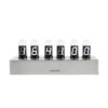 TABLE CLOCK CATHODE STEEL BASE WHITE/LED 28X7,5X11CM