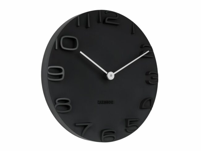WALL CLOCK ON THE EDGE BLACK WHITE CHROME D:42CM - Image 2