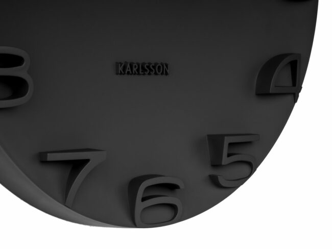 WALL CLOCK ON THE EDGE BLACK WHITE CHROME D:42CM - Image 4