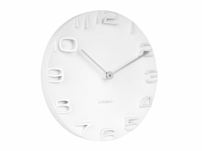 WALL CLOCK ON THE EDGE WHITE WHITE CHROME D:42CM - Image 2