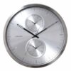 WALL CLOCK MULTIPLE TIME ALUMINIUM BRUSHED 50CM