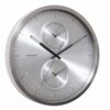 WALL CLOCK MULTIPLE TIME ALUMINIUM BRUSHED 50CM - Image 2