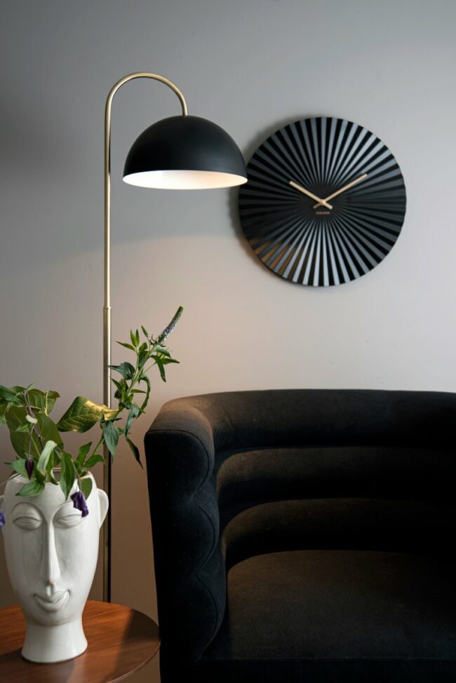 WALL CLOCK SENSU STEEL BLACK 40CM - Image 2