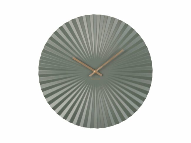 WALL CLOCK SENSU STEEL JUNGLE GREEN 40CM