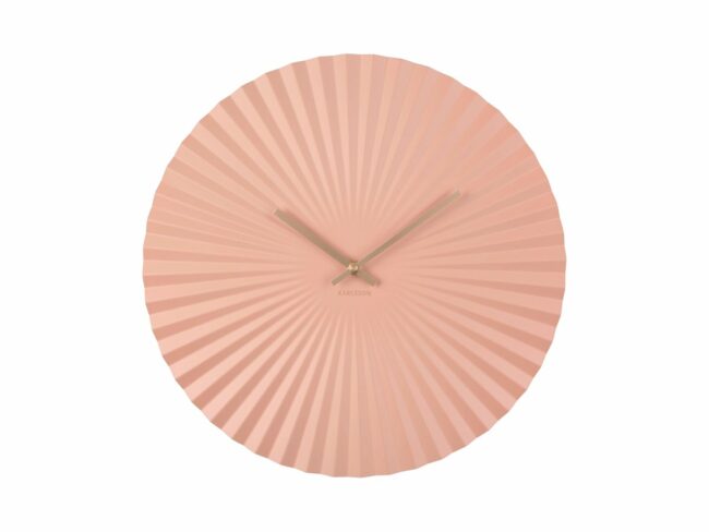 WALL CLOCK SENSU STEEL PINK 40CM