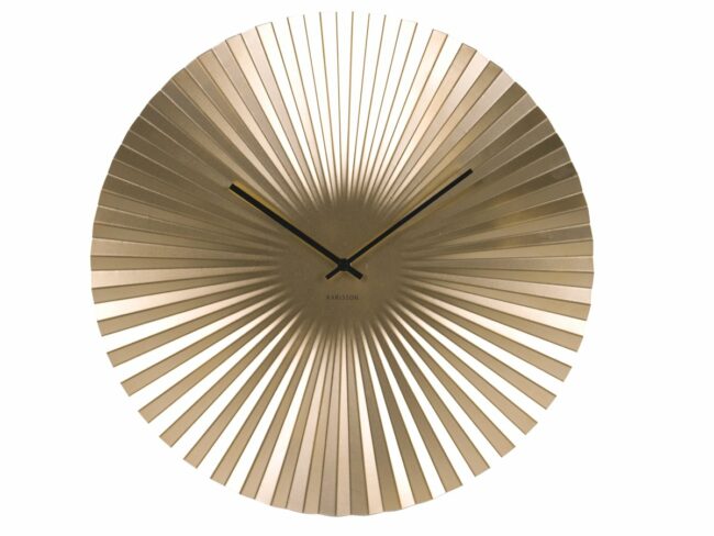 WALL CLOCK SENSU XL STEEL GOLD 50CM