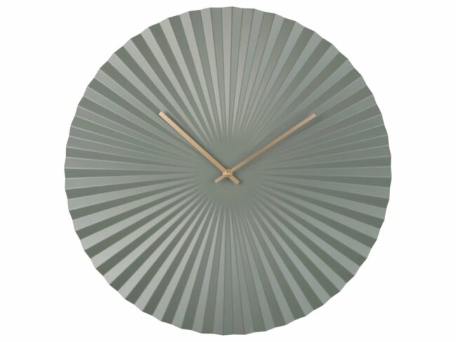 WALL CLOCK SENSU XL STEEL JUNGLE GREEN 50CM