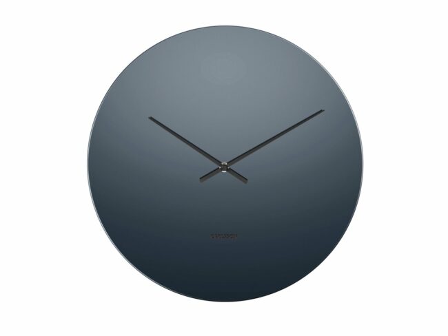 WALL CLOCK MIRAGE BLACK GLASS MIRROR 40X3CM