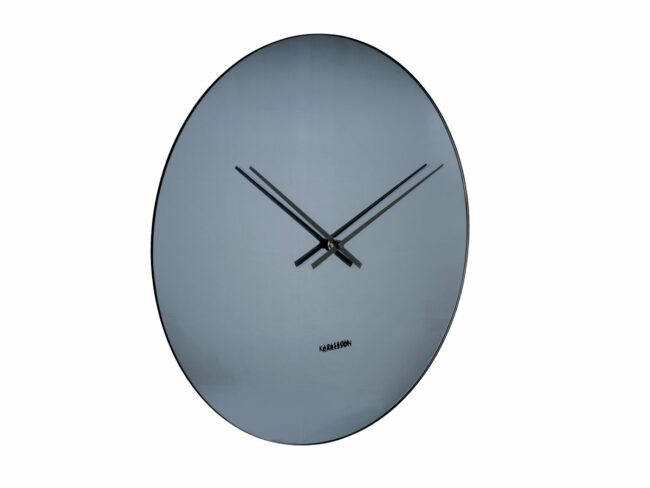 WALL CLOCK MIRAGE BLACK GLASS MIRROR 40X3CM - Image 2