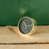 ALARM CLOCK MINIMAL BLACK/GOLD CASE D10CM - Image 2