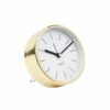 ALARM CLOCK MINIMAL WHITE/GOLD CASE D10CM
