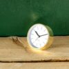 ALARM CLOCK MINIMAL WHITE/GOLD CASE D10CM - Image 2