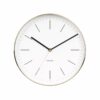 WALL CLOCK MINIMAL WHITE/GOLD D:27.5 H:5CM