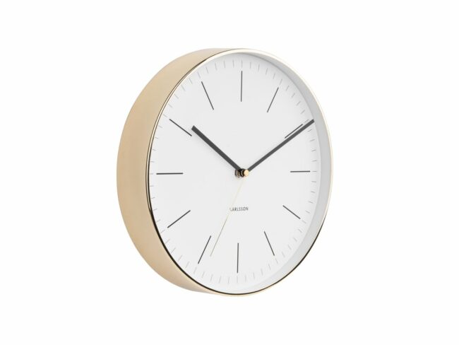 WALL CLOCK MINIMAL WHITE/GOLD D:27.5 H:5CM - Image 2