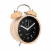 ALARM CLOCK CLASSIC BELL WOOD BLACK 21X8X14CM - Image 2