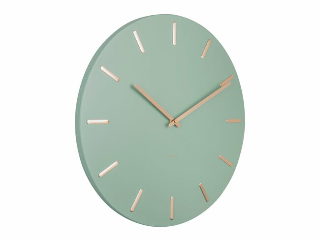 WALL CLOCK CHARM JADE GREEN/GOLD D:45 H:3.5CM - Image 2