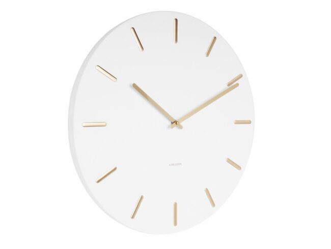WALL CLOCK CHARM WHITE/GOLD D:45 H:3.5CM - Image 2