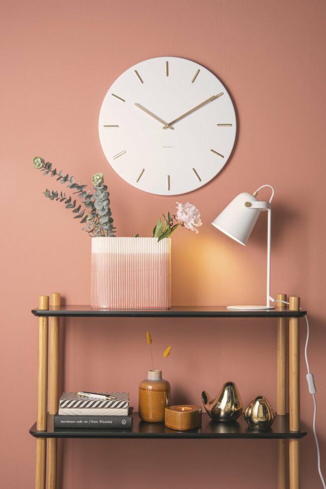 WALL CLOCK CHARM WHITE/GOLD D:45 H:3.5CM - Image 5