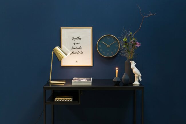 WALL CLOCK GOLD ELEGANCE BLUE 30X4CM - Image 5