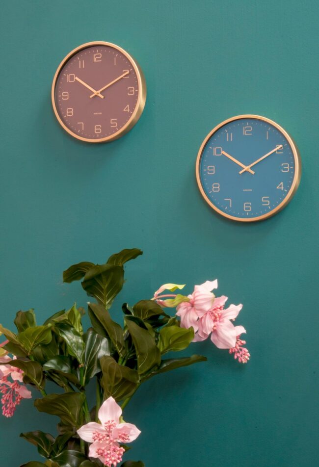 WALL CLOCK GOLD ELEGANCE BLUE 30X4CM - Image 6