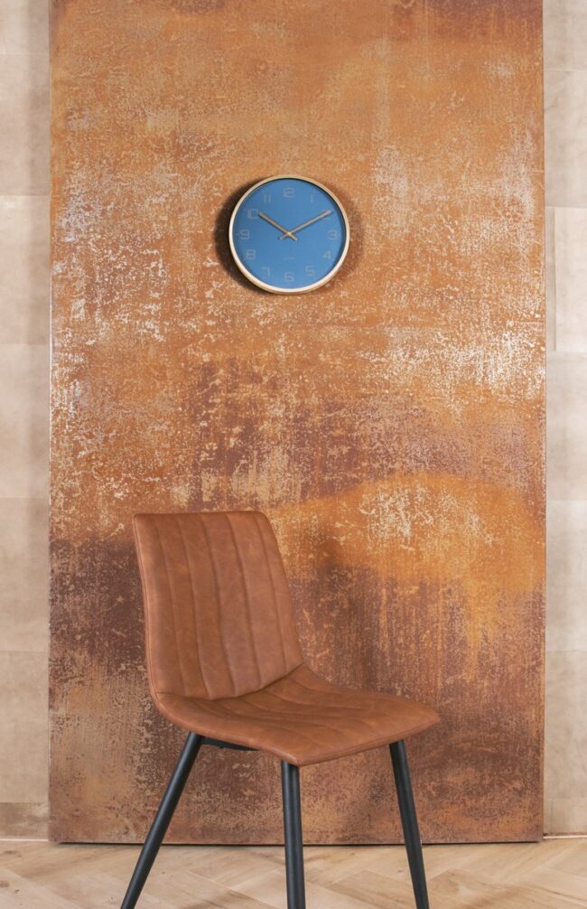 WALL CLOCK GOLD ELEGANCE BLUE 30X4CM - Image 4