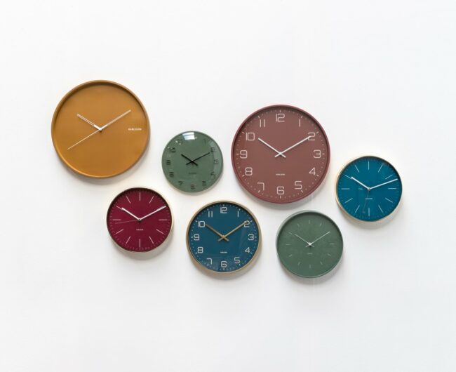 WALL CLOCK GOLD ELEGANCE BLUE 30X4CM - Image 3