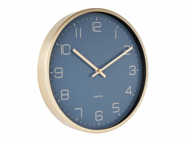 WALL CLOCK GOLD ELEGANCE BLUE 30X4CM - Image 2