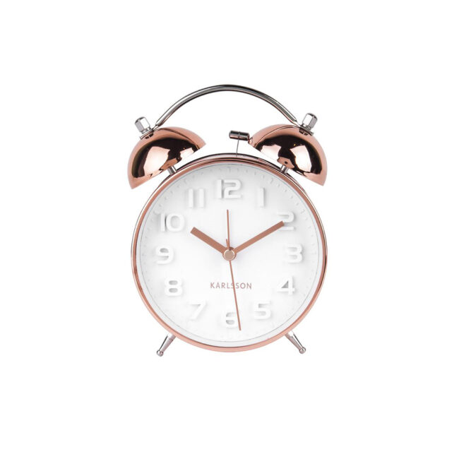 ALARM CLOCK MR.WHITE COPPER 11X6X15CM