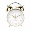 ALARM CLOCK MR. WHITE BRUSHED GOLD CASE 15X11CM