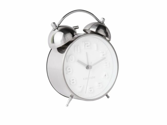 ALARM CLOCK MR.WHITE STEEL POLISHED CASE 15X11CM - Image 2