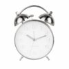 ALARM CLOCK MR.WHITE STEEL POLISHED CASE 15X11CM