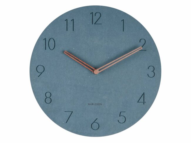 WALL CLOCK DURA KOREAN WOOD BLUE 29X3CM