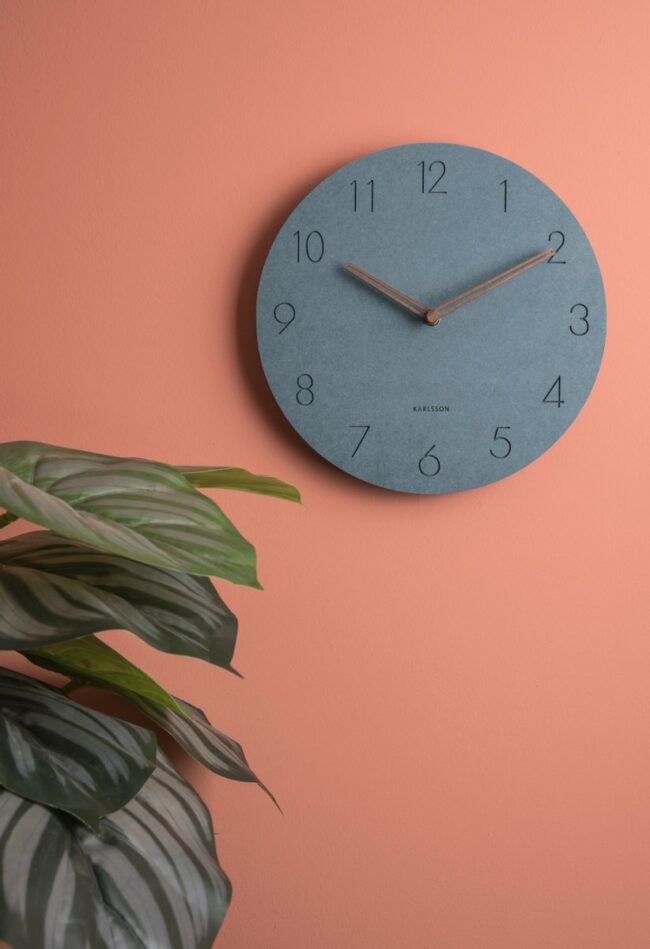 WALL CLOCK DURA KOREAN WOOD BLUE 29X3CM - Image 2