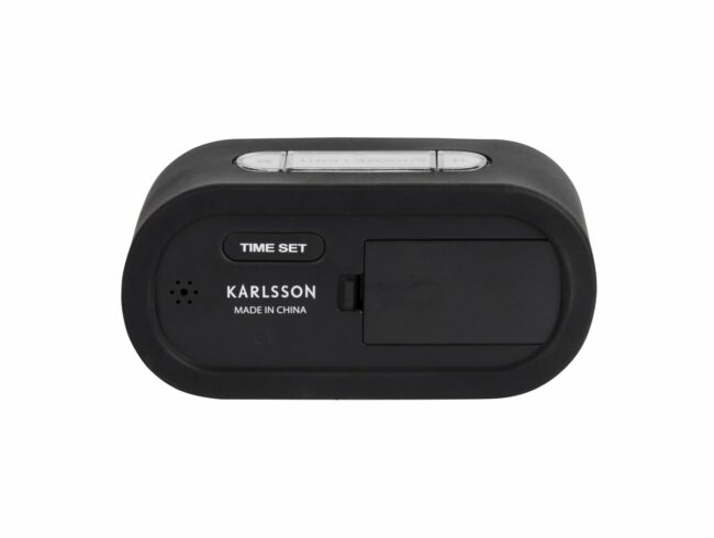ALARM CLOCK GUMMY RUBBERIZED BLACK 14X7X5CM - Image 3