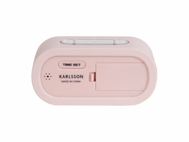 ALARM CLOCK GUMMY RUBBERIZED LIGHT PINK 14X7X5CM - Image 3