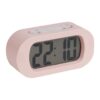 ALARM CLOCK GUMMY RUBBERIZED LIGHT PINK 14X7X5CM - Image 2