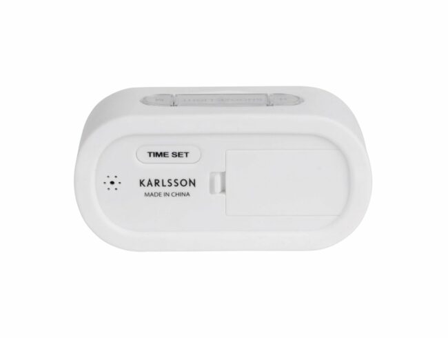 ALARM CLOCK GUMMY RUBBERIZED WHITE 14X7X5CM - Image 3