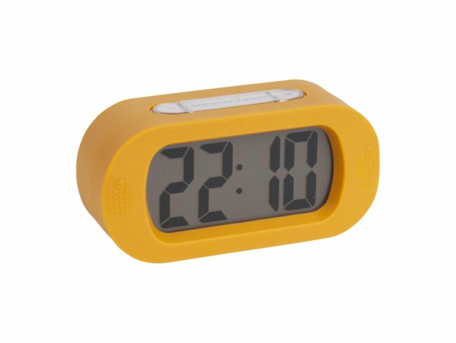 ALARM CLOCK GUMMY RUBBERIZED YELLOW 14X7X5CM - Image 2