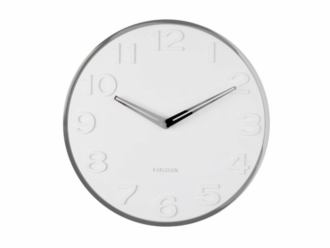 WALL CLOCK NEW ORIGINAL NUMBER WHITE 30X4CM