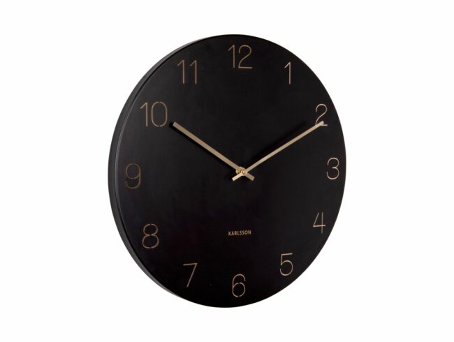 WALL CLOCK CHARM ENGRAVED NUMBERS BLACK 40X3.5CM - Image 2
