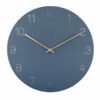 WALL CLOCK CHARM ENGRAVED NUMBERS DARK BLUE 40X3.5CM