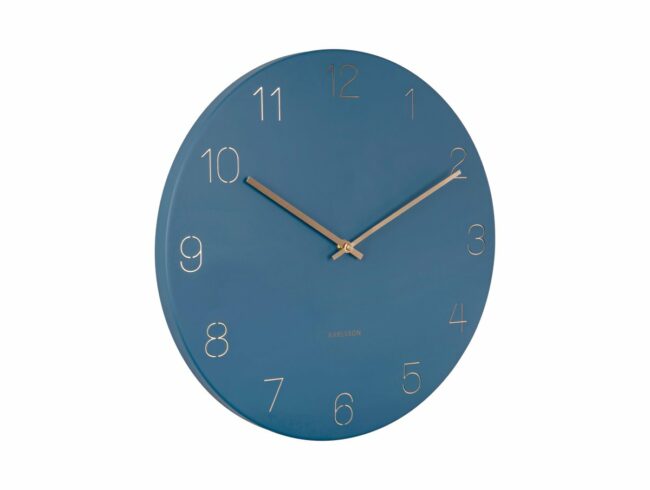 WALL CLOCK CHARM ENGRAVED NUMBERS DARK BLUE 40X3.5CM - Image 2