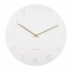 WALL CLOCK CHARM ENGRAVED NUMBERS WHITE 40X3.5CM