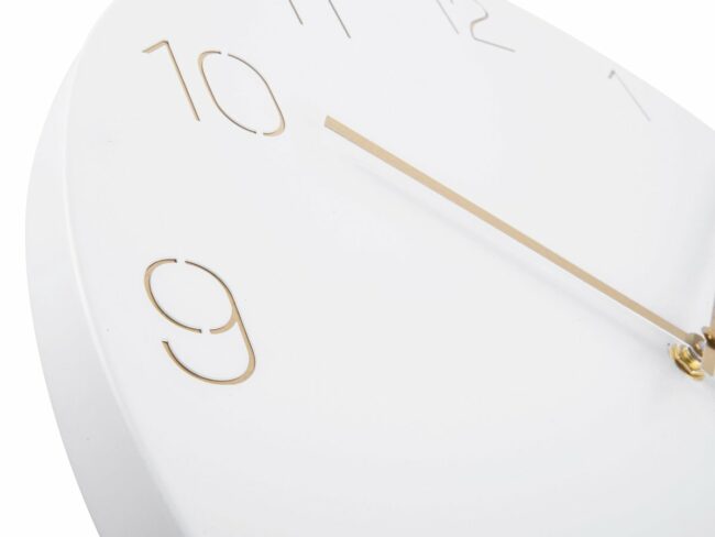 WALL CLOCK CHARM ENGRAVED NUMBERS WHITE 40X3.5CM - Image 3