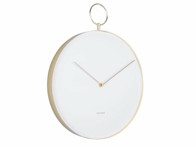 WALL CLOCK HOOK  METAL WHITE 34X4CM