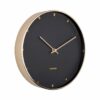 WALL CLOCK PETITE METAL BLACK/GOLD D:27 H:4CM - Image 2