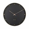 WALL CLOCK PETITE METAL BLACK/GOLD D:27 H:4CM